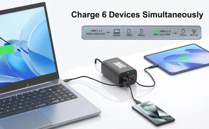 200W Fast Charger, Multi-USB Charging Port NZ MARKET CLUB