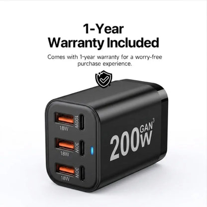 200W Fast Charger, Multi-USB Charging Port NZ MARKET CLUB