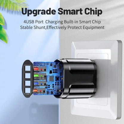 Universal USB Fast Charger Mobile Phone 3.1A Multiple 4 Ports USB Travel Adapter NZ MARKET CLUB