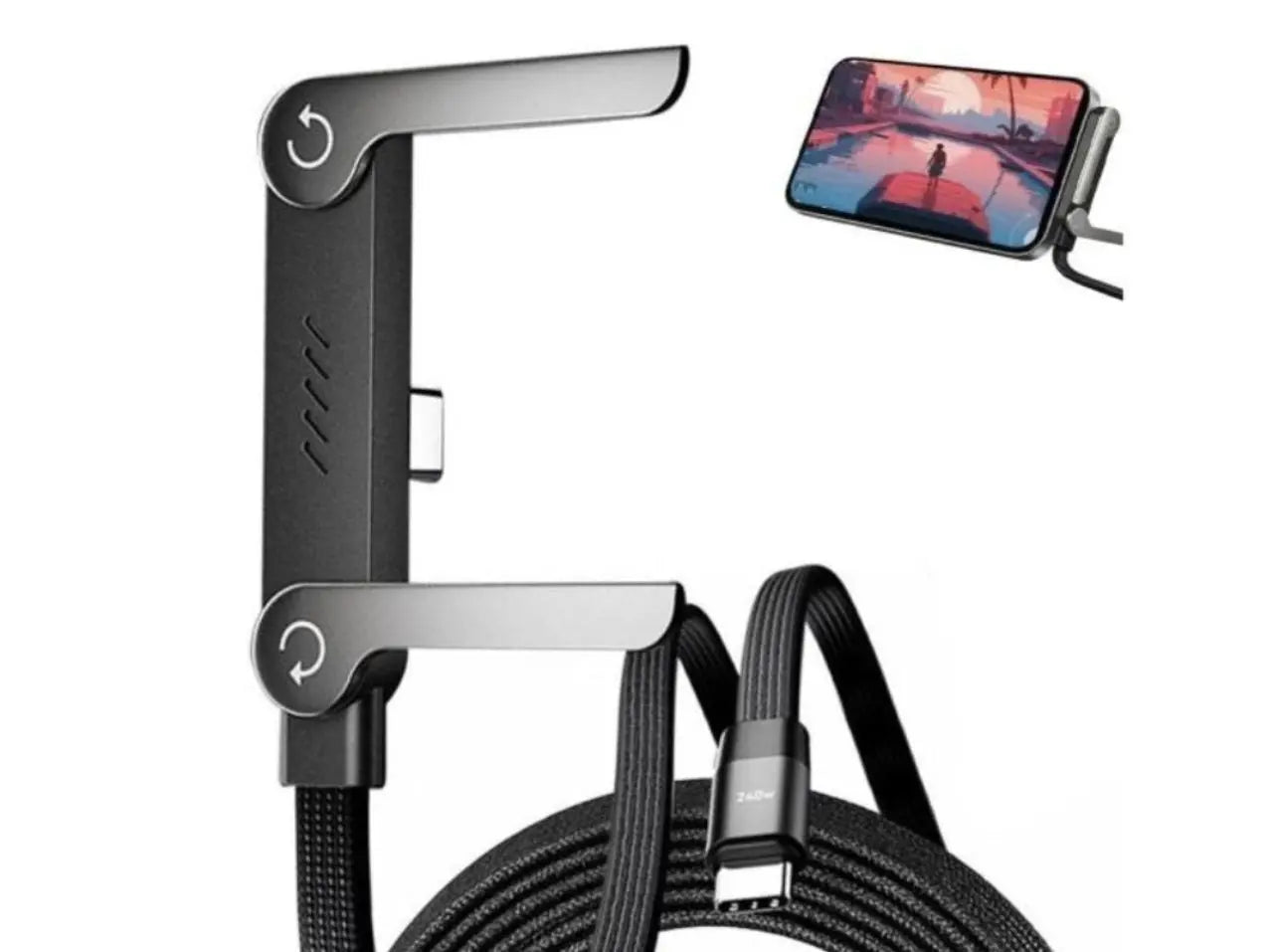 240W Fast Charging Cable With Stand For Gaming Office Travel NZ MARKET CLUB