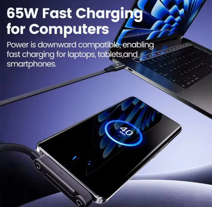 65W Fast Charging Cable with phone stand NZ MARKET CLUB