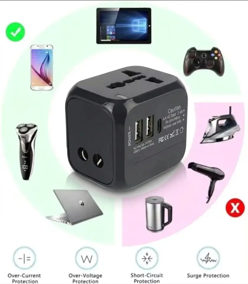 Universal Travel Adapter NZ MARKET CLUB