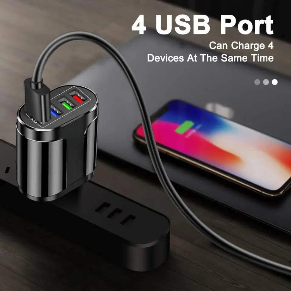 Universal USB Fast Charger Mobile Phone 3.1A Multiple 4 Ports USB Travel Adapter NZ MARKET CLUB