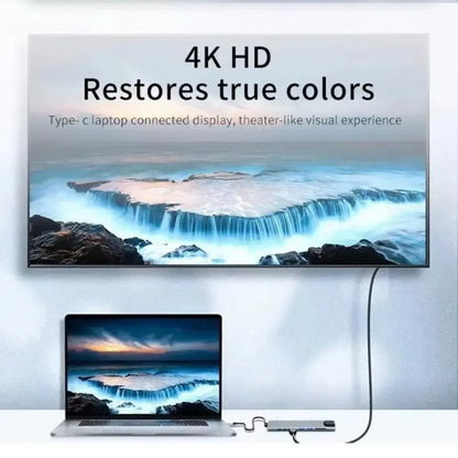 USB c hub 8 in 1 Type c 3.1 to 4k HDTV Adapter NZ MARKET CLUB