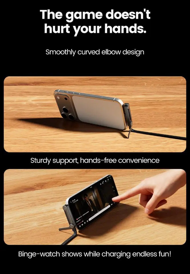 65W Fast Charging Cable with phone stand NZ MARKET CLUB