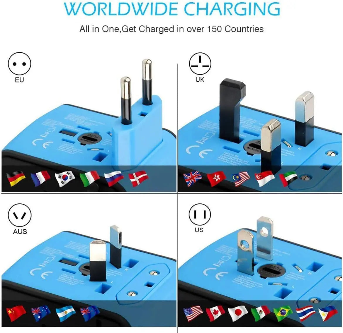 Universal Travel Adapter NZ MARKET CLUB