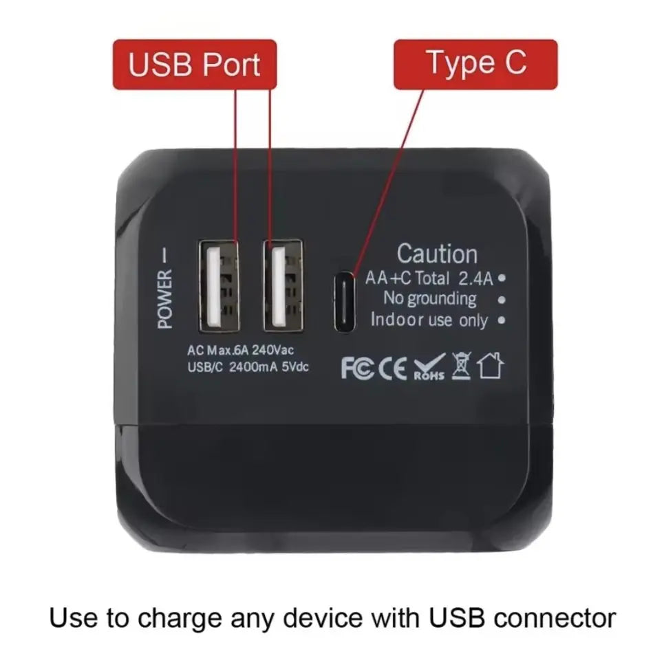 Universal Travel Adapter NZ MARKET CLUB